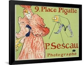 9, Place Pigalle, P. Sescau Photographe, 1894-Henri de Toulouse-Lautrec-Framed Giclee Print