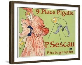 9, Place Pigalle, P. Sescau Photographe, 1894-Henri de Toulouse-Lautrec-Framed Giclee Print