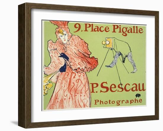 9, Place Pigalle, P. Sescau Photographe, 1894-Henri de Toulouse-Lautrec-Framed Giclee Print