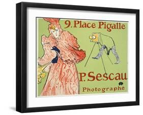 9, Place Pigalle, P. Sescau Photographe, 1894-Henri de Toulouse-Lautrec-Framed Giclee Print