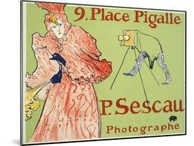 9, Place Pigalle, P. Sescau Photographe, 1894-Henri de Toulouse-Lautrec-Mounted Giclee Print