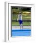 9 Year Old Boy Jumping into the Swimming Pool, Kiamesha Lake, New York, USA-Paul Sutton-Framed Photographic Print