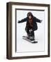 9 Year Old Boy Riding His Snowboard, New York, USA-Paul Sutton-Framed Premium Photographic Print