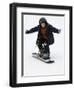 9 Year Old Boy Riding His Snowboard, New York, USA-Paul Sutton-Framed Premium Photographic Print