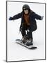 9 Year Old Boy Riding His Snowboard, New York, USA-Paul Sutton-Mounted Premium Photographic Print