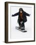 9 Year Old Boy Riding His Snowboard, New York, USA-Paul Sutton-Framed Photographic Print