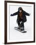 9 Year Old Boy Riding His Snowboard, New York, USA-Paul Sutton-Framed Photographic Print