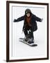 9 Year Old Boy Riding His Snowboard, New York, USA-Paul Sutton-Framed Photographic Print