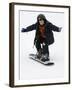 9 Year Old Boy Riding His Snowboard, New York, USA-Paul Sutton-Framed Photographic Print