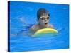 9 Year Old Boy Swimming in Pool, Kiamesha Lake, New York, USA-Paul Sutton-Stretched Canvas