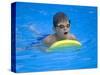 9 Year Old Boy Swimming in Pool, Kiamesha Lake, New York, USA-Paul Sutton-Stretched Canvas