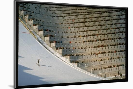 90 Meter Ski Jump During the 1972 Olympics-John Dominis-Mounted Photographic Print