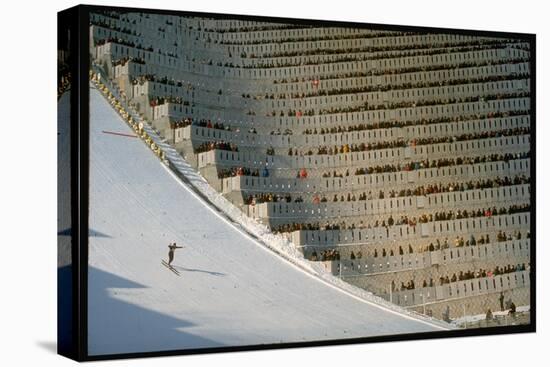 90 Meter Ski Jump During the 1972 Olympics-John Dominis-Stretched Canvas