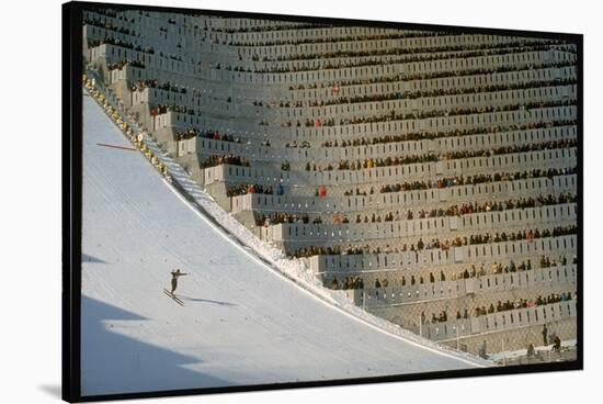 90 Meter Ski Jump During the 1972 Olympics-John Dominis-Stretched Canvas