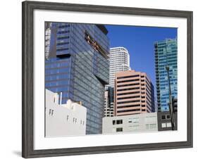 900 Figueroa Tower on the Left in Downtown Los Angeles, California, USA-Richard Cummins-Framed Photographic Print