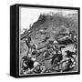 92nd Gordon Highlanders in Retreat, Battle of Majuba Hill, 1st Boer War, 26-27 February 1881-Richard Caton Woodville II-Framed Stretched Canvas