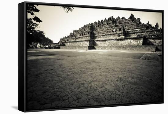 9th Century Monument of Borobudur in Java, Indonesia-Dan Holz-Framed Stretched Canvas