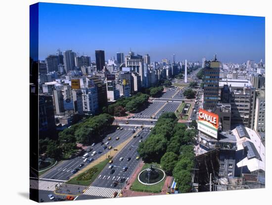 9th de Julio Avenue, Worlds Widest Street, Buenos Aires, Argentina-Bill Bachmann-Stretched Canvas