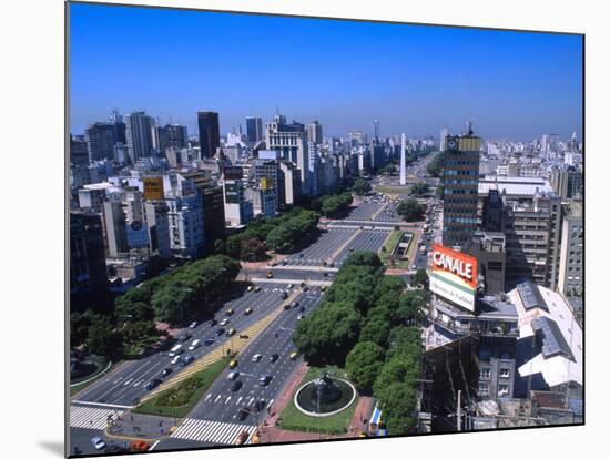 9th de Julio Avenue, Worlds Widest Street, Buenos Aires, Argentina-Bill Bachmann-Mounted Photographic Print