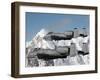 A-10 Thunderbolt II's Fly Over Mountainous Landscape-Stocktrek Images-Framed Photographic Print