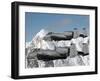 A-10 Thunderbolt II's Fly Over Mountainous Landscape-Stocktrek Images-Framed Photographic Print