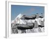 A-10 Thunderbolt II's Fly Over Mountainous Landscape-Stocktrek Images-Framed Photographic Print