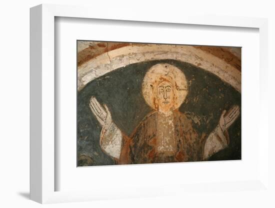 A 12th century Romanesque fresco depicting Jesus Christ in St. Chef abbey church-Godong-Framed Photographic Print