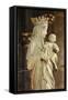 A 14th century Virgin and Child statue in Notre Dame cathedral, France-Godong-Framed Stretched Canvas