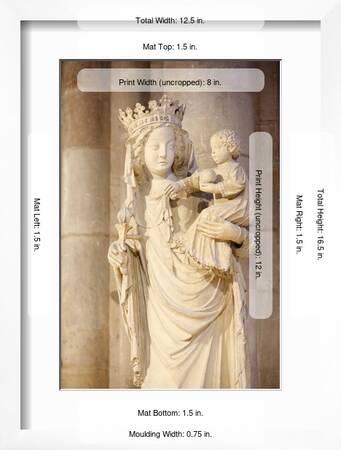 'A 14th century Virgin and Child statue in Notre-Dame de Paris cathedral,  France' Photographic Print - Godong | AllPosters.com