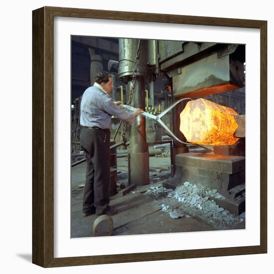 A 1500 Ton Steel Press, Sheffield, South Yorkshire, 1970-Michael Walters-Framed Photographic Print