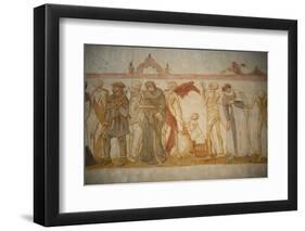 A 15th century fresco depicting a death dance, La Ferte-Loupiere, Yonne, France-Godong-Framed Photographic Print