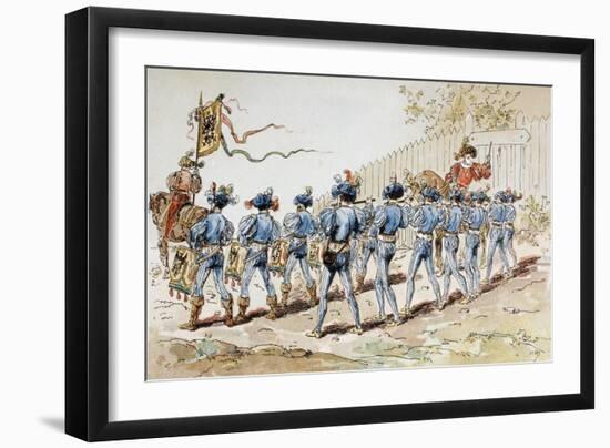 A 16th Century Marching Band with Drums and Fifes, 1886-Armand Jean Heins-Framed Giclee Print