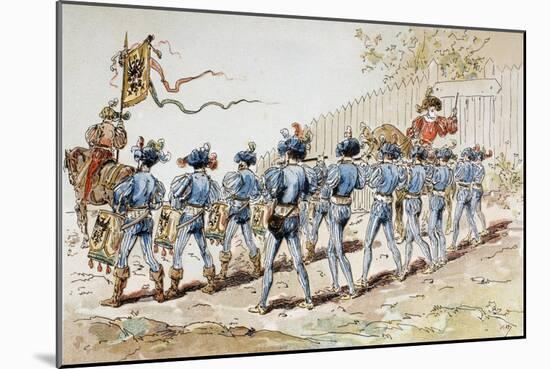 A 16th Century Marching Band with Drums and Fifes, 1886-Armand Jean Heins-Mounted Giclee Print