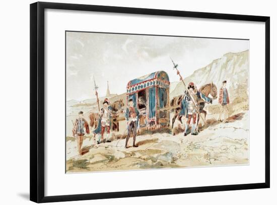 A 16th Century Nobleman's Horse Drawn Litter, 1886-Armand Jean Heins-Framed Giclee Print