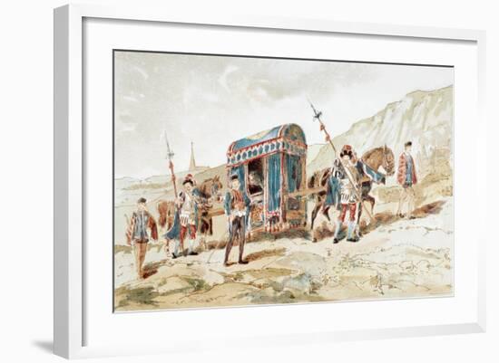 A 16th Century Nobleman's Horse Drawn Litter, 1886-Armand Jean Heins-Framed Giclee Print