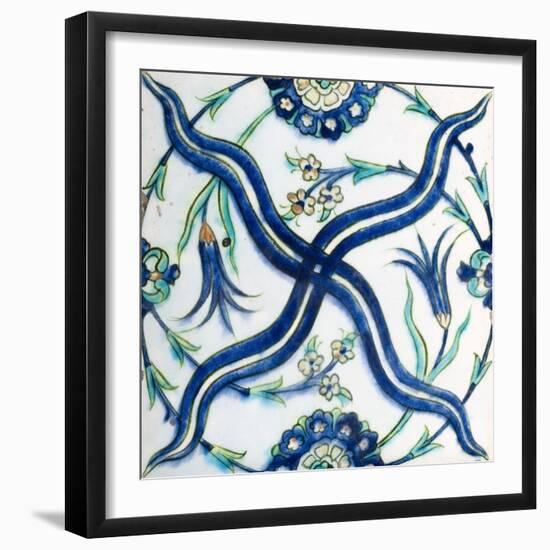 A 17th Century Ottoman Tekfur Ceramic Tile-null-Framed Giclee Print