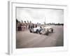 A 1914 and 1937 Grand Prix Mercedes Racing Cars at the Starting Line-null-Framed Photographic Print