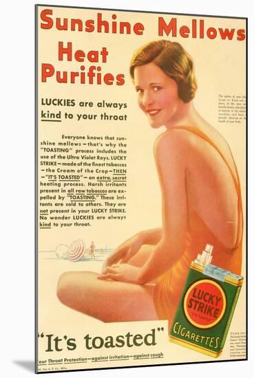 A 1930's Advertisement for Lucky Strike Cigarettes. from the Literary Digest Published 1931-null-Mounted Giclee Print