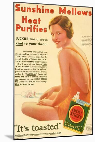 A 1930's Advertisement for Lucky Strike Cigarettes. from the Literary Digest Published 1931-null-Mounted Giclee Print