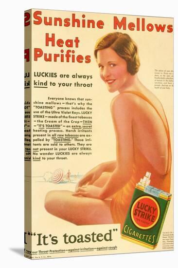 A 1930's Advertisement for Lucky Strike Cigarettes. from the Literary Digest Published 1931-null-Stretched Canvas