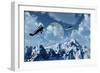 A 1930S Dh 82 Tiger Moth Biplane Encounters a Group of Ufo'S-null-Framed Art Print