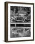 A 1933 Hispano-Suiza K6 Reflected in a Lake-null-Framed Photographic Print