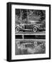 A 1933 Hispano-Suiza K6 Reflected in a Lake-null-Framed Photographic Print