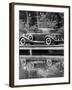 A 1933 Hispano-Suiza K6 Reflected in a Lake-null-Framed Photographic Print