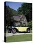 A 1934 Bugatti Type 46 Outside a Cottage-null-Stretched Canvas