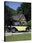 A 1934 Bugatti Type 46 Outside a Cottage-null-Stretched Canvas