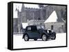 A 1934 Riley Falcon in the Snow-null-Framed Stretched Canvas