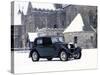 A 1934 Riley Falcon in the Snow-null-Stretched Canvas
