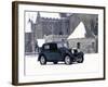 A 1934 Riley Falcon in the Snow-null-Framed Photographic Print