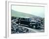 A 1937 Cadillac V16 Sedan, Photographed Among Piles of Slate-null-Framed Photographic Print